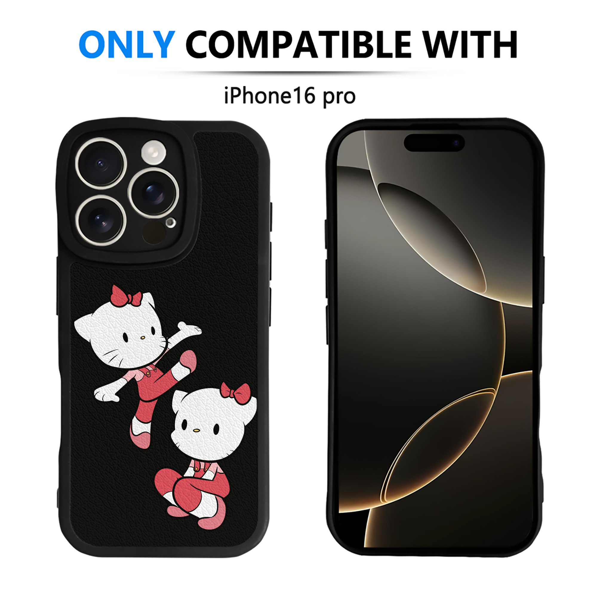 （画像用） Hello Kitty ハローキティ 【iPhone 16シリーズ対応】シリコンスマホケース（レザー調） 材質：シリコン